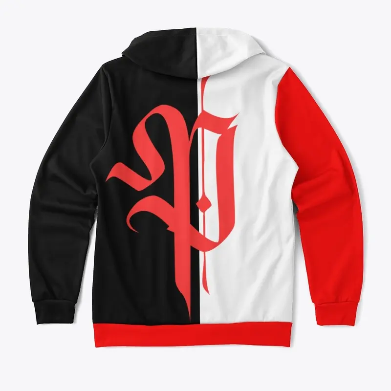 Duality - Red, Black, & White Hoodie